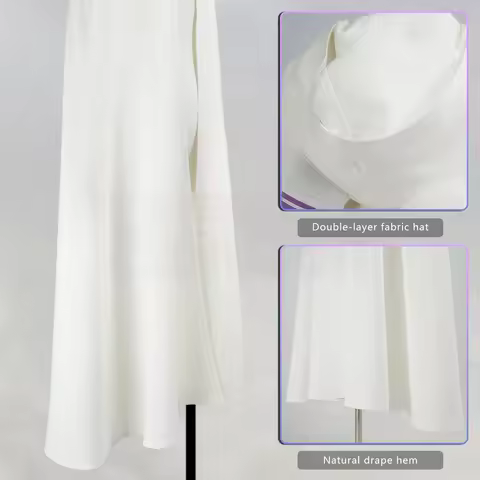 HOLOUN Emilia Cosplay Costume Wig Zero Anime Cloak Hooded Cape Convention Halloween Christmas