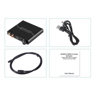 4K 60Hz HDMI 2.0เครื่องแยกสัญญาณเสียง HDMI ออปติคอล TOSLINK SPDIF 5.1CH RL เครื่องแยกสัญญาณเสียงที่มีการควบคุมระดับเสียง YUV 4:4:4 HDR HDCP2.2