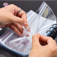 BTYB> New 6PCS A5/A6/A7 6 Holes 3-layer Double-sided Binder Pockets ,Transparent Zipper Folders And 