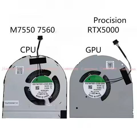 Brand New Original Laptop Cooling Fan for Dell Precision 7550 7560 Workstation RTX 5000