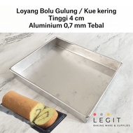 Terlaris- Loyang Bolu Gulung Kue Kering Persegi Panjang Super Tebal