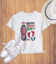 Happy Fathers Day Footprint T-Shirt| Dad Gift Tee