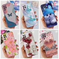 For OPPO Reno 5 Lite Case Reno 5F CPH2205 CPH2217 Phone Cover Fashion Flower Marble Soft Silicone Casing For OPPO A94 4G Case