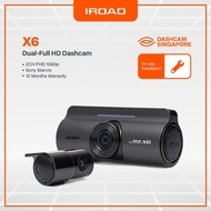 IROAD X6 | Front & Rear 1080p Full HD Dashcam | Wifi Enabled Car Camera | Inclusive of Installation