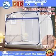 ( COD, Dalam Stok ) kelambu anti nyamuk 180x200cm tebal jumbo tidur dewasa Yurt Kelambu Home kelambu