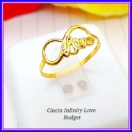 Cincin Emas 916 Baru / New Gold Ring 916 Cincin Infinity Love Budget