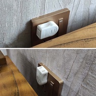 Professional 2 Prong to 2 Prong Adapter White Plug Extender Wall Plug Adapter