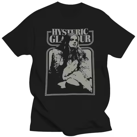 Hysteric Glamour Printed T-shirt Man Women Cotton T-shirt Men's T-shirts 2026 Summer Men's Clothing 