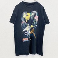 古著火影忍者疾風傳漩渦短袖動漫人物印花 T 卹，黑色，M 碼，墨西哥製造