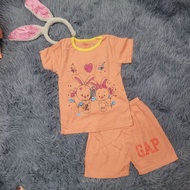 Baby sleeveless set for girls 5-18kg (real photo)
