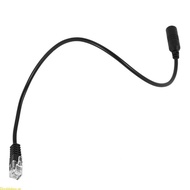 Doublebuy Lightweight 3 5mm Mobile Phone Headset to RJ9 Adapter Flexible Cable 31cm Length