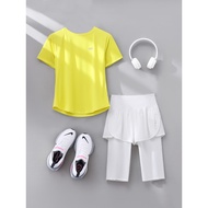 Running Women Sports Suit Summer Thin Style Professional Marathon Competition Suit Quick-Drying Dopa