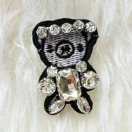 Handmade panda patch/3d patch/sequin patch/handmade/craft
