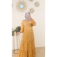 Original! Gamis Viral Susun Rayon Daster Canda 3 Dara Termurah Kmn03