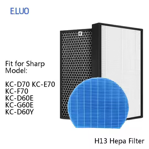 For Sharp Air Purifier KC-D61 KC-D60 Hepa Filter FZ-D60HFE Deodorizing filter FZ-D60DFE FZ-G60DFE Hu