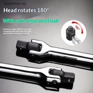 LUC 180 Degree Rotatable Flex Head Breaker Bar 1/2 3/8 1/4 Drive 12 10 6 Inch for Tire Change Mechan