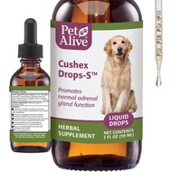 PetAlive Cushex Drops-S, Adrenal Gland Balance Herbal Pet Supplement, 2fl oz., 59ML