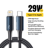 Essager 29W USB Type C สายสำหรับ iPhone 14 13 12 11 Pro XS PD ชาร์จเร็ว Type-C เป็น Lightning 29W สายสำหรับแท็บเล็ตโทรได้ IOS