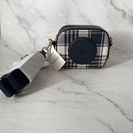 全新 COACH Mini Dempsey Camera Bag with Garden Plaid 迷你相機包