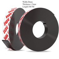 Magnetic Tape, 5M Magnet Tape Roll (2cm Wide x 5M Long), with 3M Strong Adhesive Backing. Perfect fo