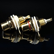 Sound Rhyme hifi All Copper Plated Real Gold Fever Grade Audio RCA Socket Lotus Socket Female Socket