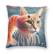 Italian Brainrot Meme Tralalero Tralala Pillowcase Soft Double-sided Print Square Pillow Bedroom Roo