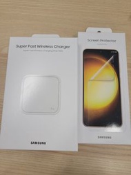 Samsung 無線充電Wireless Charger+s23保護膜mon貼
