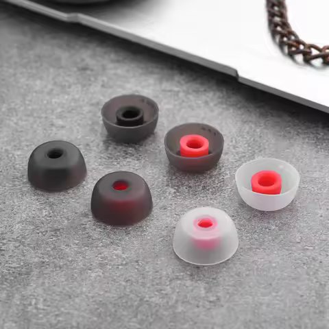6Pcs Silicone Ear Tips for QCY T1 T13 T2 T5 QCY T17s E10 ZS10PRO Eartips for Jabra Elite 75t 65t Tip