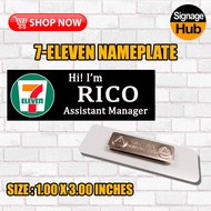 Personalized 7-ELEVEN Nameplate | 1 x 3 inches | Waterproof Print