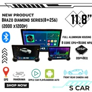 BRAZO 9'' 10'' Diamond Series Android Car GPS Player(8GB Ram+256GB Storage)AHD 5G WIFI 4G Sim 2000x1