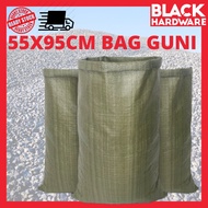 BLACK HARDWARE 55*95cm PP Brand New Packing Storage Courier Sand Woven Karung Guni Baru Kosong Plast