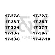 FKM OIL SEALS / VITON / DOUBLE LIPS WITH SPRING / TC TYPE / ID-17MM / 17X27X6 / 17X28X7 / 17X30X6