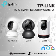 【2 YEAR WARRANTY】Tapo Camera TP-Link TC70 / C210 / C211 / C225 360° Pan Tilt CCTV Home Security Wi-Fi Camera Smart App