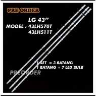 43LH511T 43" / 43LH570T BACKLIGHT LAMP LG 43 INCH LED TV 43LH570 43LH511 Mla1 /  "