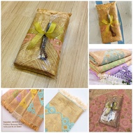 ARMINA Gold Thread Prayer Rug Souvenir Package + Square Ribbon Prayer Beads