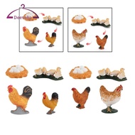 [Amleso2] Animal Chicken Life Cycle Growth Cycle Model Hen Rooster Figures for Kids