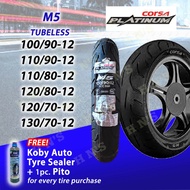 CORSA M5 Platinum RIM 12 Tires 100/90-12 , 110/90-12 , 110/80-12 , 120/80-12 , 120/70-1, 130/70-12