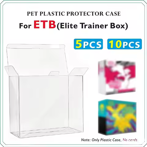 5/10PCS PET Elite Trainer Box Case Protectors Clear Display Case - 0.45mm Thick ETB Case Compatible 