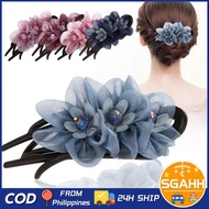 Elegant Flower Shaped Hairclip Back Head Ponytail Clip Women Daily Outfit Hairstyle Hair Accessories