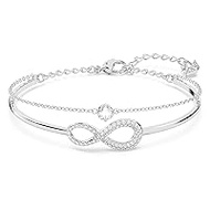 Infinity Twist Jewelry Collection, Bracelets &amp; Necklaces, Rhodium &amp; Rose Gold Tone Finish, Clear Crystals