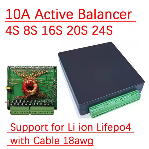 10A Active Balancer 4S ~24S Balance Board Li ion Lifepo4 Lithium Battery Electric car RV Energy Stor