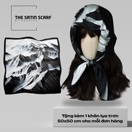 High quality patterned silk scarf, square bandana scarf 68*68 cm with diverse designs - P4