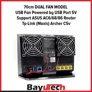70mm Router Cooling Fan Heat Radiator USB Power Ultra Silent for ASUS AC68U AC86U AC66U GT2900 AX86U