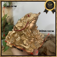 Feng shui 3-legged toad stone statue - Feng shui toad statue holding gold coins and feng shui fortun