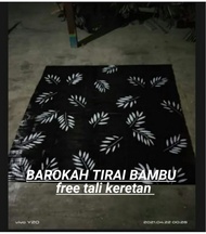 tirai bambu gulung motif kembang terbaru / tirai bambu gulung luar rumah /kere wide tirai bambu outd