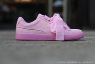 【HYDRA】Puma Suede Heart Reset 蝴蝶結 寬版鞋帶 緞帶 粉紅 卡拉 【363229-02】