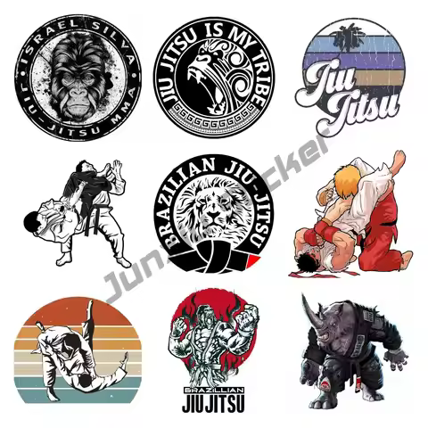 Personality Belt Bjj Jiu Jitsu Car Stickers Jiu Jitsu Kanji Decals StrangleThings Clothes Integrated
