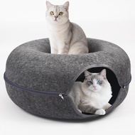 CavesforIndoors,LargeTunnelforMultiple&Larges,ScratchDetachablePeekabooCaveBed,KittenDonutKittyHidea