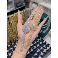 Square Stone Bracelet with Marble Face [JECT JEWELRY]