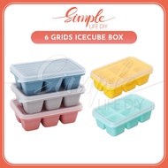 6 Grid Small Silicone Ice Cube Mould Ice Cube Tray Ice Tray Ice Cube Mold Bekas Air Batu Bekas Ais B